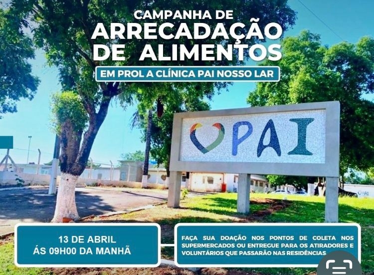 Noticia campanha-de-arrecadacao-de-alimentos---em-prol-a-clinica-pai-nosso-lar